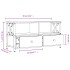 Mueble TV hierro y madera contrachapada roble marrón