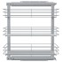 Cesta de cocina extraíble 3 niveles plateada 47x35x56