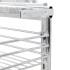Cesta de cocina extraíble 3 niveles plateada 47x35x56