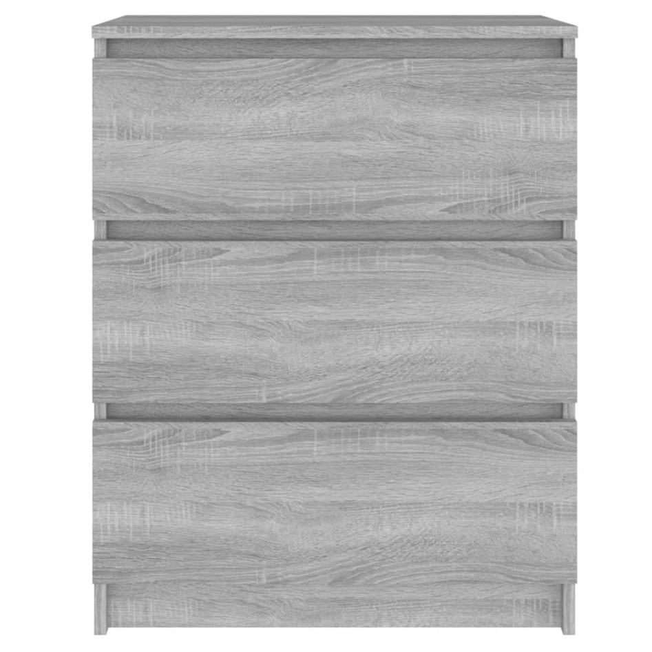 Aparador de madera contrachapada gris Sonoma 60x35x76