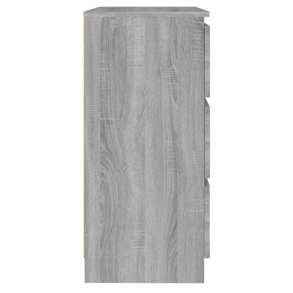 Aparador de madera contrachapada gris Sonoma 60x35x76