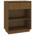 Mesa consola de madera maciza de pino marrón miel 60x34x75