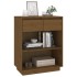 Mesa consola de madera maciza de pino marrón miel 60x34x75