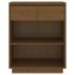 Mesa consola de madera maciza de pino marrón miel 60x34x75