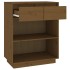 Mesa consola de madera maciza de pino marrón miel 60x34x75