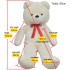 Oso de peluche grande XXL blanco 135