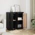 Aparador 2 uds madera maciza de pino negro 31,5x34x75