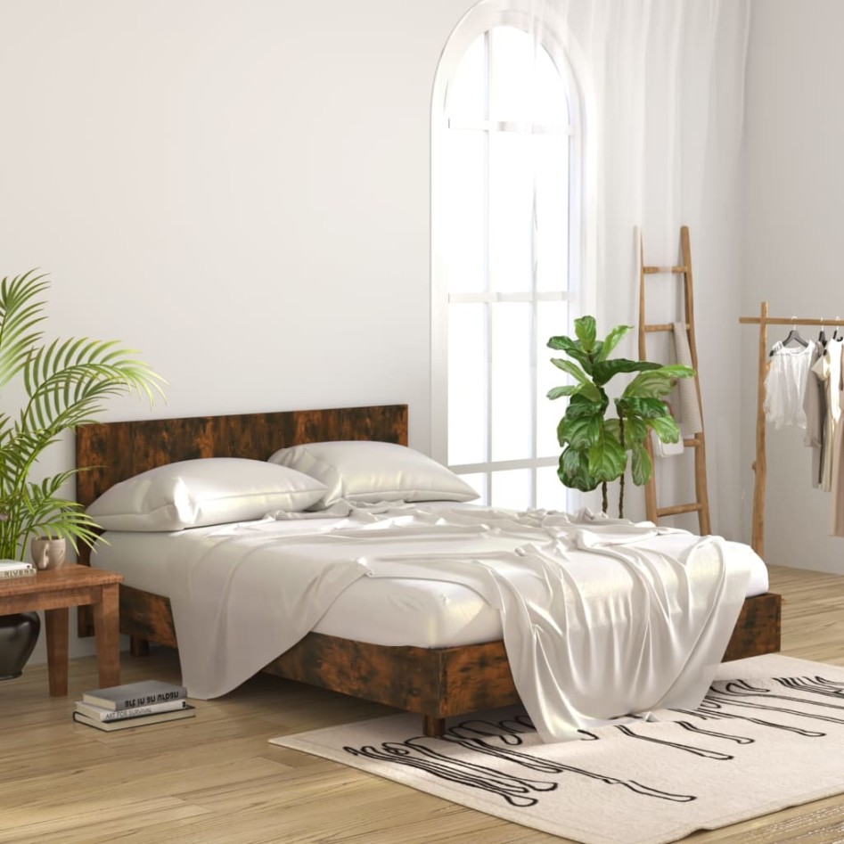 Cabecero cama madera contrachapada roble ahumado 160x1,5x80