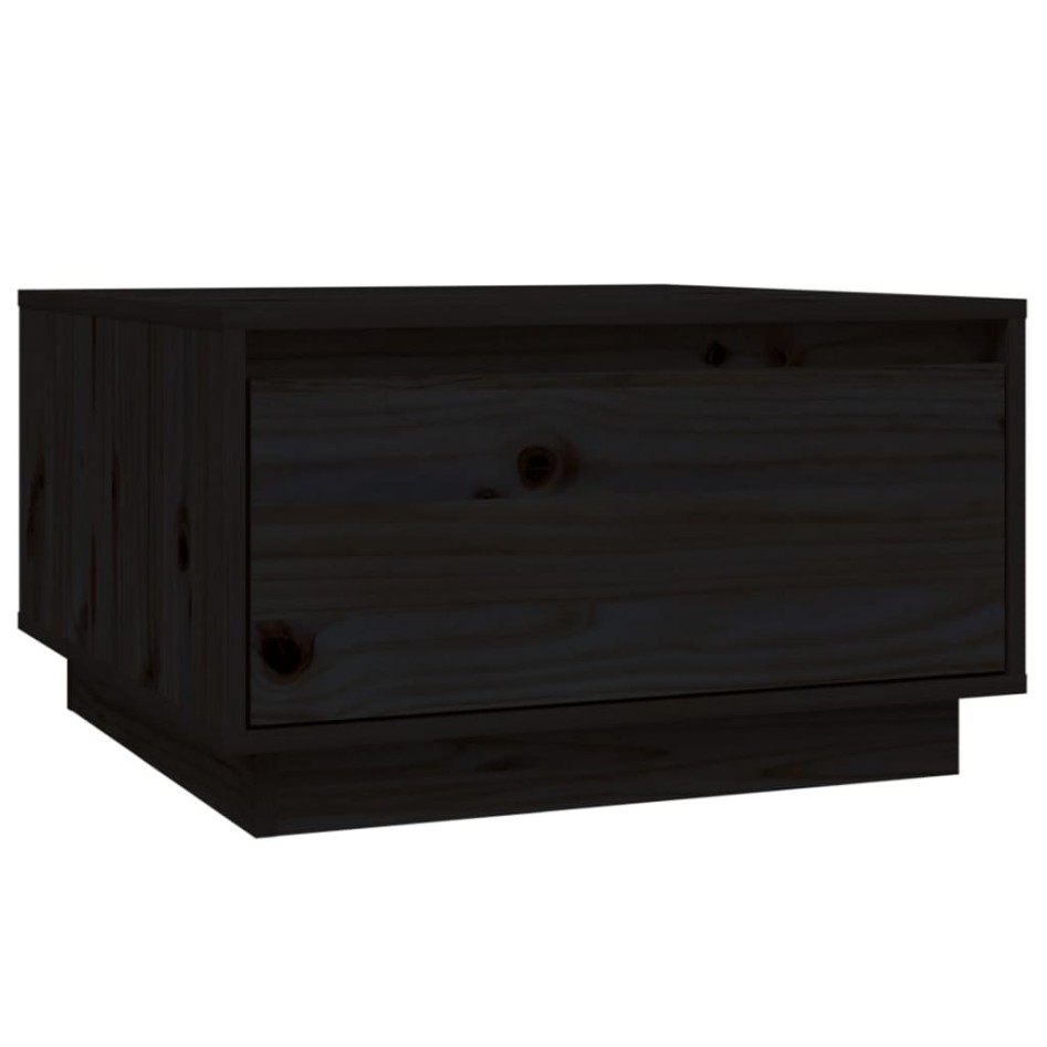 Mesa de centro de madera maciza de pino negro 55x56x32