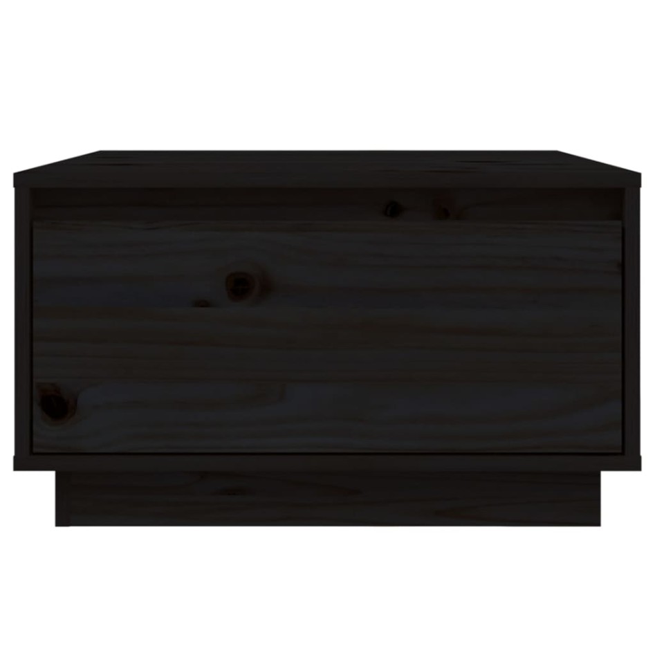 Mesa de centro de madera maciza de pino negro 55x56x32