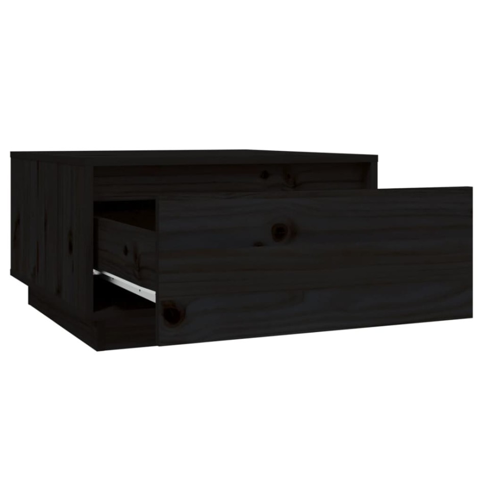Mesa de centro de madera maciza de pino negro 55x56x32