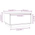 Mesa de centro de madera maciza de pino negro 55x56x32