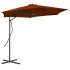 Sombrilla de jardín con palo de acero terracota 300x230