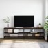 Mueble TV metal y madera contrachapada marrón roble