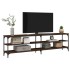 Mueble TV metal y madera contrachapada marrón roble