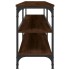 Mueble TV metal y madera contrachapada marrón roble