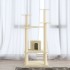Rascador para gatos con postes de sisal crema 110