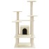 Rascador para gatos con postes de sisal crema 110