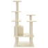 Rascador para gatos con postes de sisal crema 110