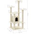 Rascador para gatos con postes de sisal crema 110