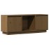 Mueble para TV madera maciza de pino marrón miel 110,5x35x44
