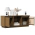 Mueble para TV madera maciza de pino marrón miel 110,5x35x44