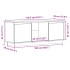 Mueble para TV madera maciza de pino marrón miel 110,5x35x44