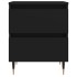 Mesita de noche madera de ingeniería negro 40x35x50