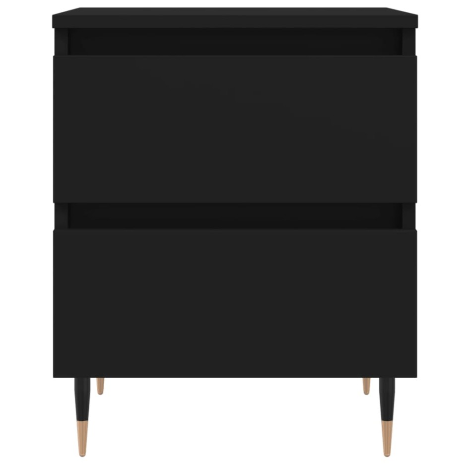 Mesita de noche madera de ingeniería negro 40x35x50