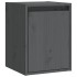 Armario de pared 2 uds madera maciza de pino gris 30x30x40