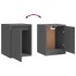 Armario de pared 2 uds madera maciza de pino gris 30x30x40