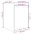 Armario de pared 2 uds madera maciza de pino gris 30x30x40
