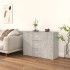 Aparador de madera contrachapada gris hormigón 91x29,5x65