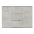 Aparador de madera contrachapada gris hormigón 91x29,5x65