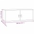 Armario de pared de madera maciza de pino 80x30x30