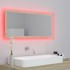 Espejo de baño LED acrílico color roble Sonoma 100x8,5x37