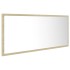 Espejo de baño LED acrílico color roble Sonoma 100x8,5x37