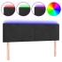 Cabecero con LED de terciopelo negro 144x5x78/88