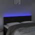 Cabecero con LED de terciopelo negro 144x5x78/88