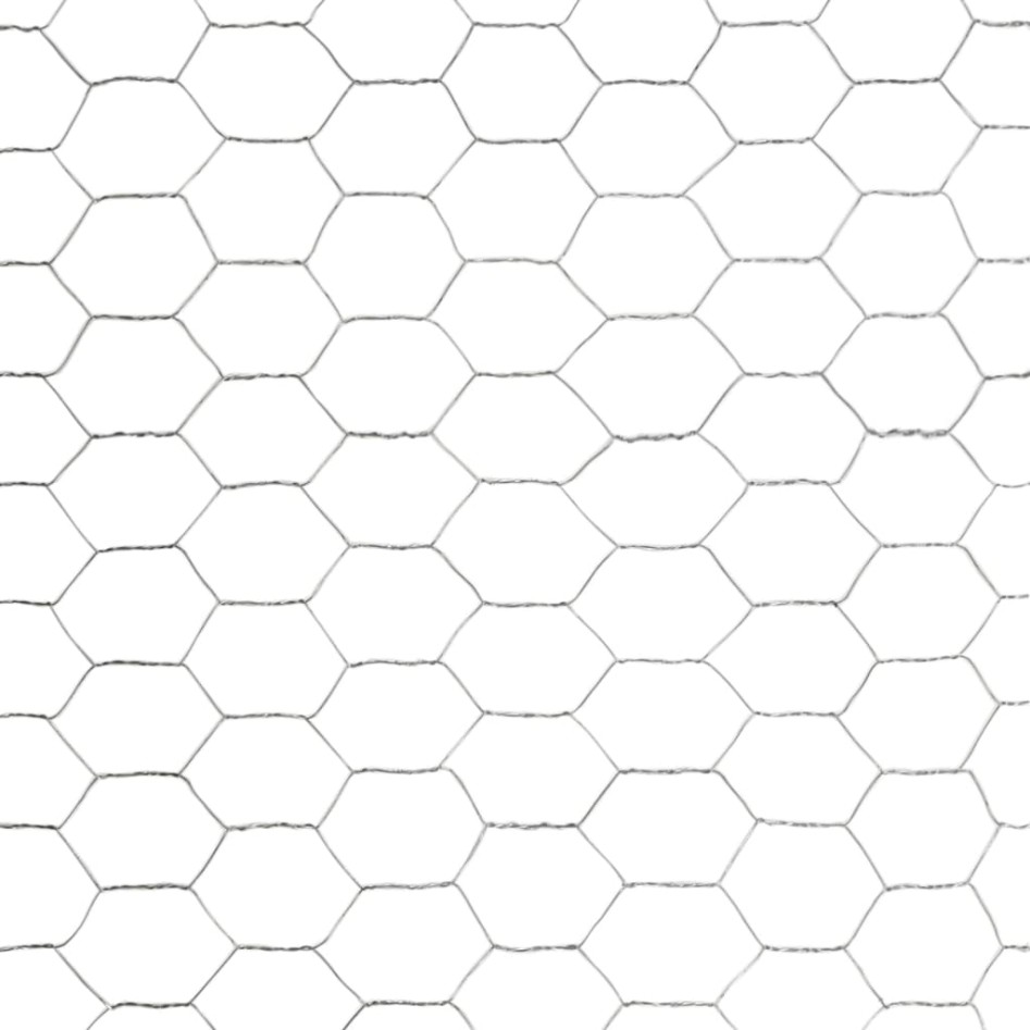 Alambrada de gallinero acero galvanizado plateado 25x1,5