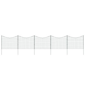 Set de valla de jardín arqueada verde 77,5x64