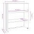 Aparador superior HAMAR pino macizo marrón miel 85x35x100