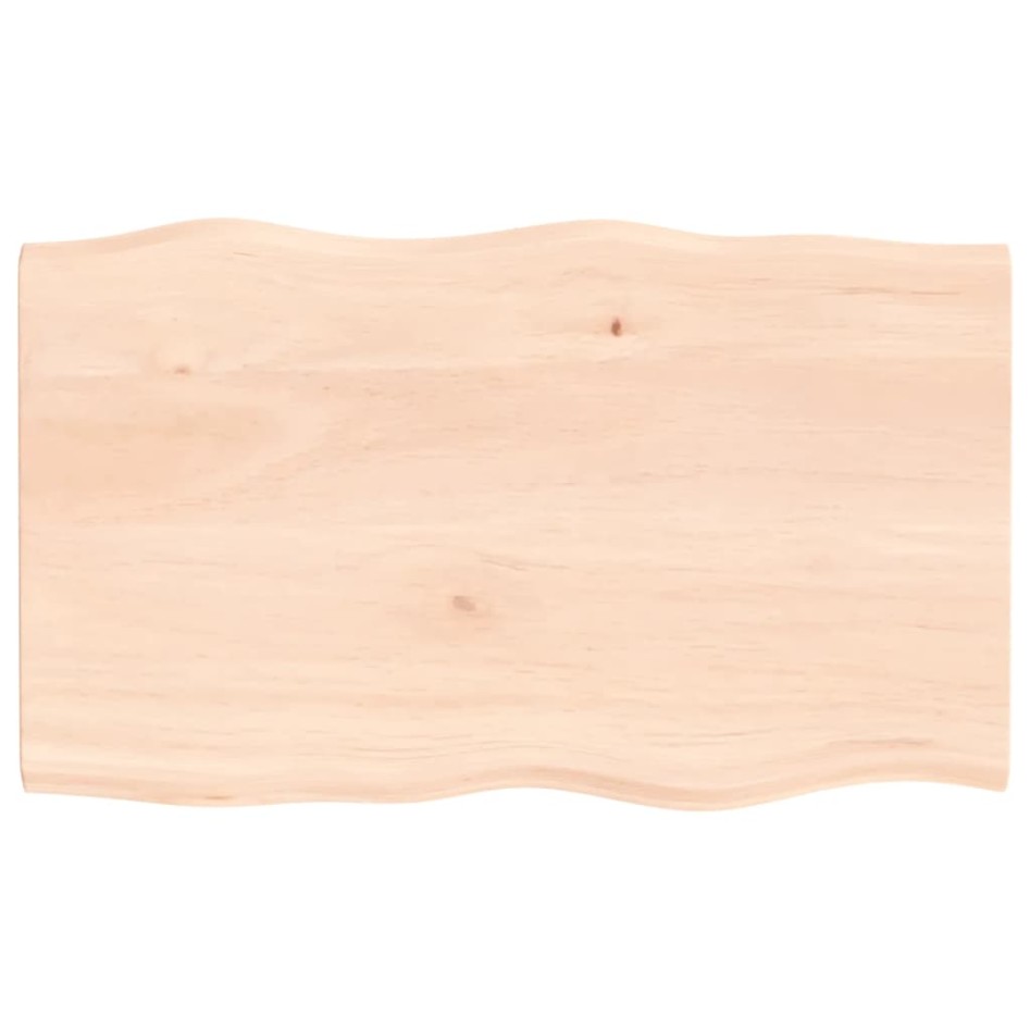 Tablero de mesa madera maciza roble borde natural 100x60x2