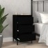 Mesita de noche madera contrachapada negro 40x35x70