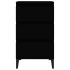 Mesita de noche madera contrachapada negro 40x35x70