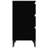 Mesita de noche madera contrachapada negro 40x35x70