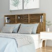 Mueble cabecero color roble ahumado 160x19x103,5 cm