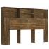 Mueble cabecero color roble ahumado 160x19x103,5