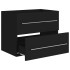 Mueble de lavabo madera de ingeniería negro 60x38,5x48