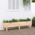 Arriate elevado de jardín madera maciza de pino 160x30x38